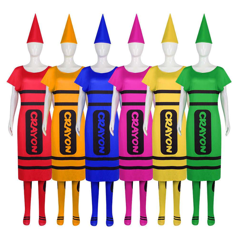 Party Games Adults Funny - Disfraz de Crayon para Mujer de