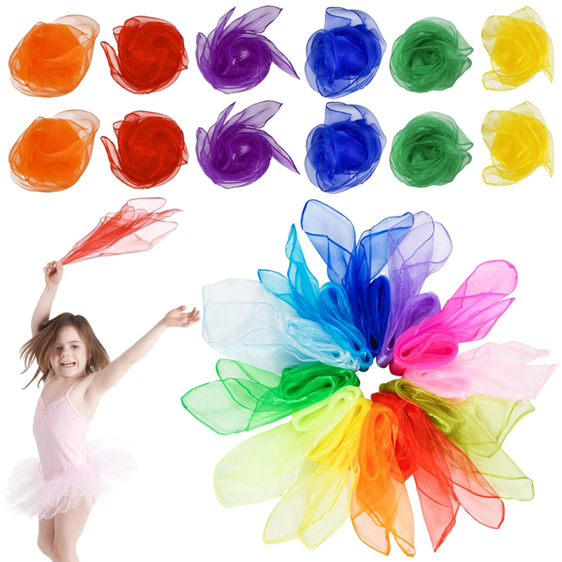 Party Games No Props - Bufanda de seda de seis colores,