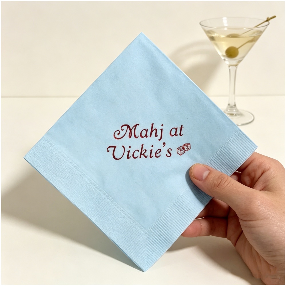 Party Games At Wedding - 50 Servilletas Personalizadas para Cócteles de