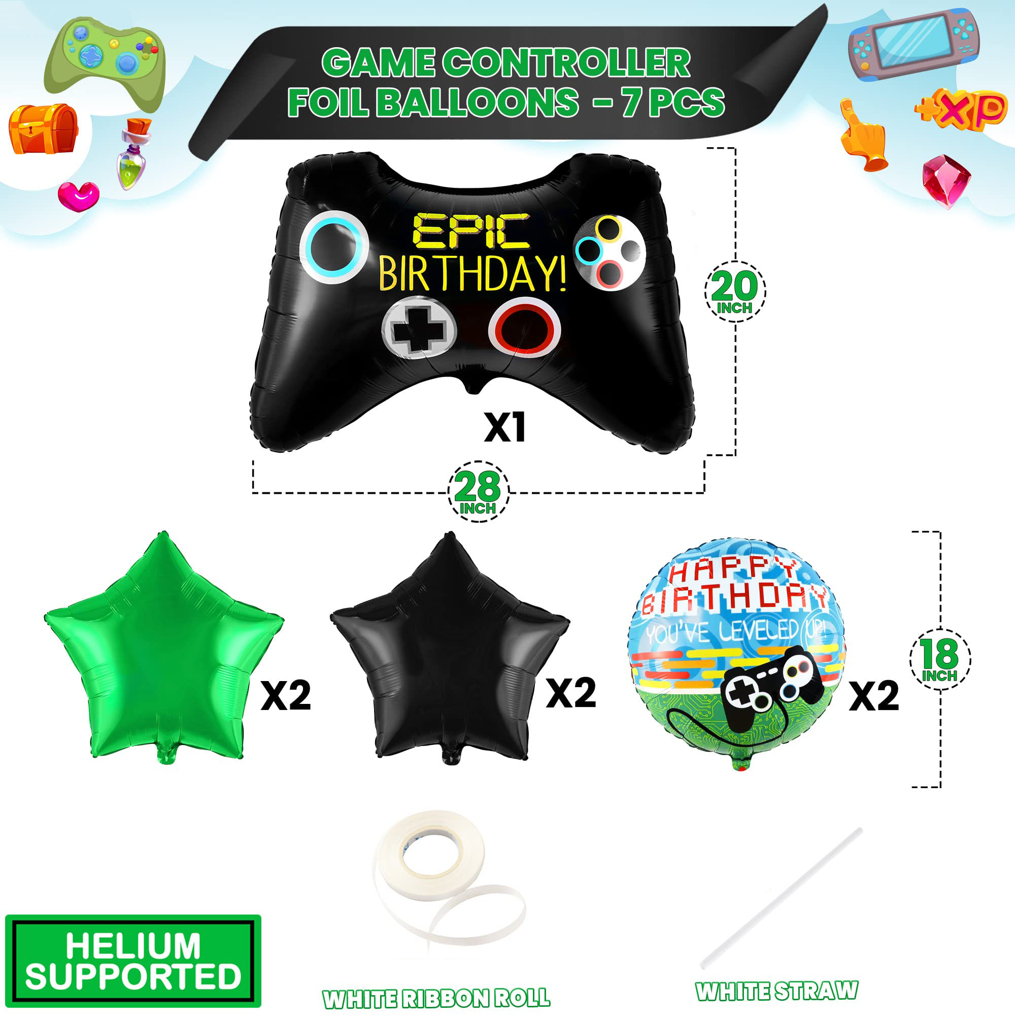 Juego de globos Mylar para vid - Party Games Using Balloons reseña y precio