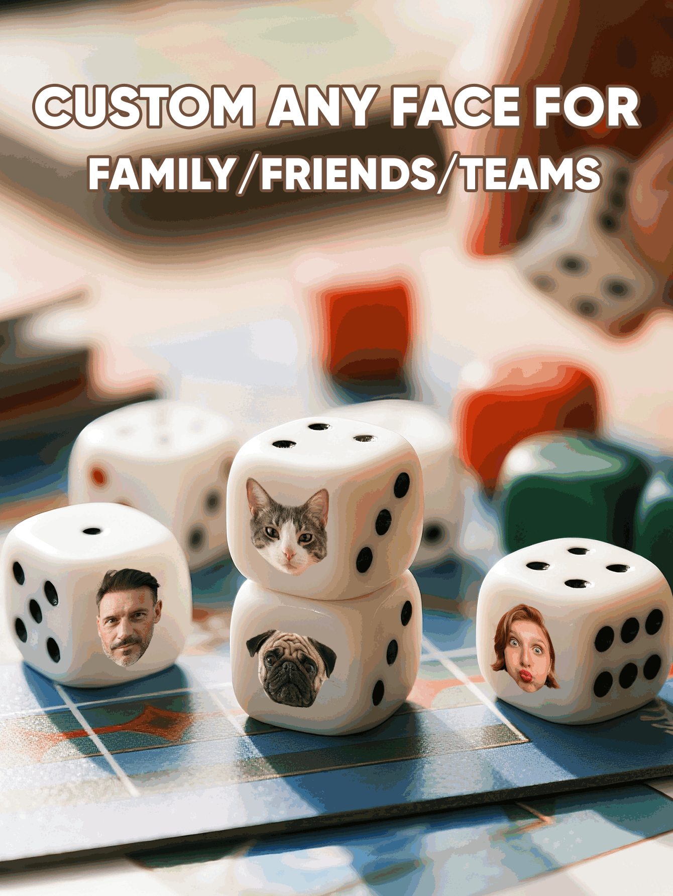 Dados Personalizados con Caras - Party Games Groups reseña y precio