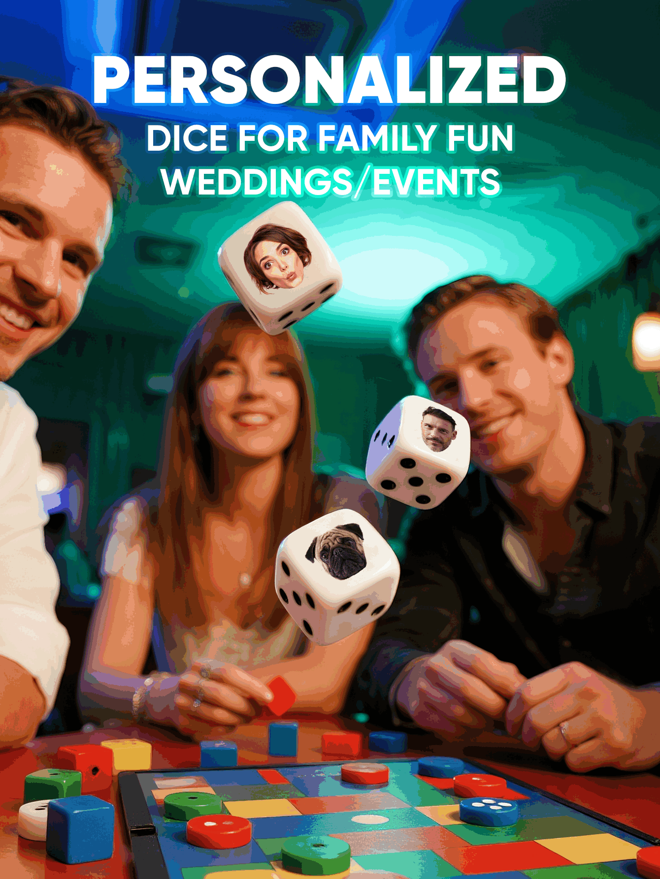 Dados Personalizados con Caras - Party Games Groups reseña y precio
